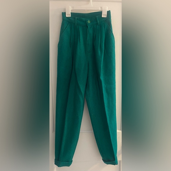 Benetton Vintage 1980s Wool Blend Made in Italy Pants Size 4(40) - Picture 1 of 6